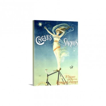Cycles Sirius Vintage Advertising Poster Wall Art - Canvas - Gallery Wrap