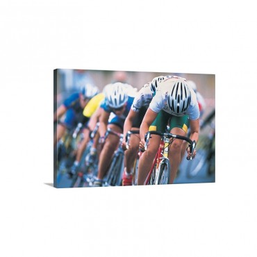 Cyclists Wall Art - Canvas - Gallery Wrap
