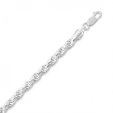 Diamond Cut Rope Chain - 4.4 mm
