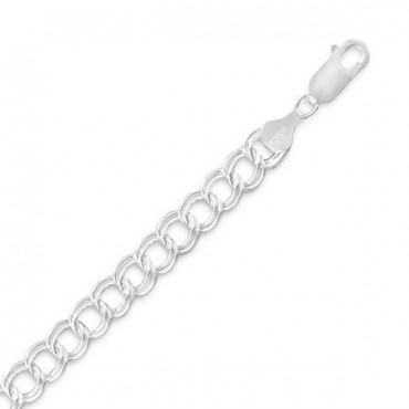 Diamond Cut Charm Bracelet - 7 mm
