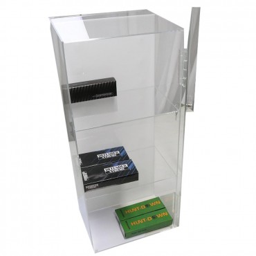 Defender 10 Pcs Knife Display Case 3 Storage compartments with Slide up Door