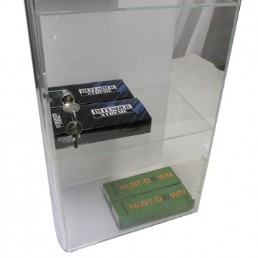 Defender 10 Pcs Knife Display Case 3 Storage compartments with Slide up Door