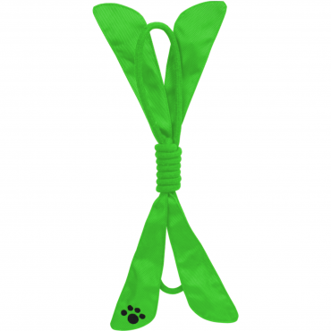 Extreme Bow Squeek Pet Rope Toy - Green