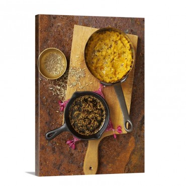 Dal Tadka Cooked Yellow Lentils India And Roasted Fennel Seeds Wall Art - Canvas - Gallery Wrap