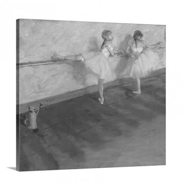 Dancers Practicing At The Barre Wall Art - Canvas - Gallery Wrap