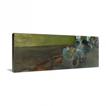 Dancers In The Rehearsal Room With A Double Bass Wall Art - Canvas - Gallery Wrap