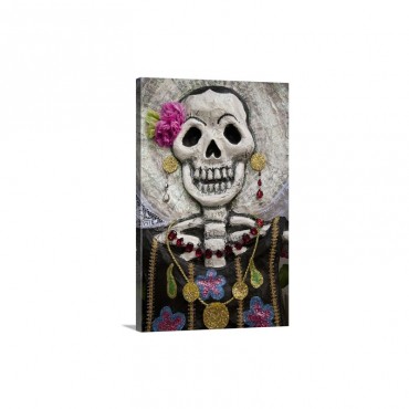 Day Of The Dead Skeleton Art Oaxaca Mexico Wall Art - Canvas - Gallery Wrap