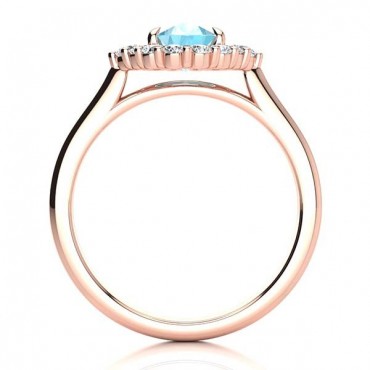 Debora Aquamarine Ring - Rose Gold