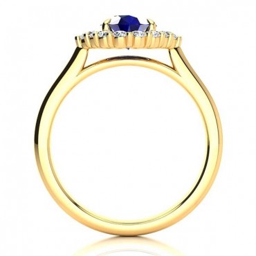 Debora Blue Sapphire Ring - Yellow Gold