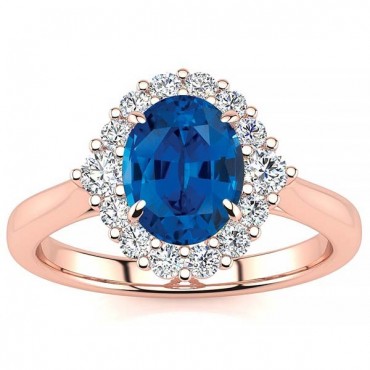 Debora Blue Sapphire Ring - Rose Gold