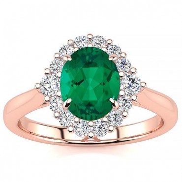 Debora Emerald Ring - Rose Gold
