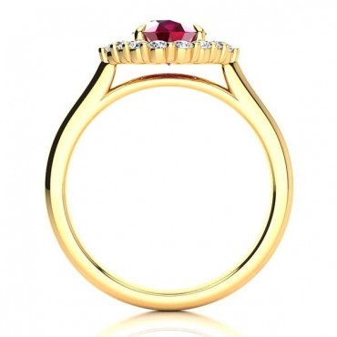 Debora Ruby Ring - Yellow Gold