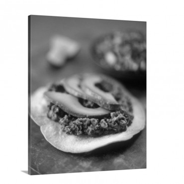 Deep Fried Tortilla With Black Beans And Avocado Slices Wall Art - Canvas - Gallery Wrap