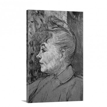 Detail Of Woman In Red By Henri De Toulouse Lautrec Wall Art - Canvas - Gallery Wrap