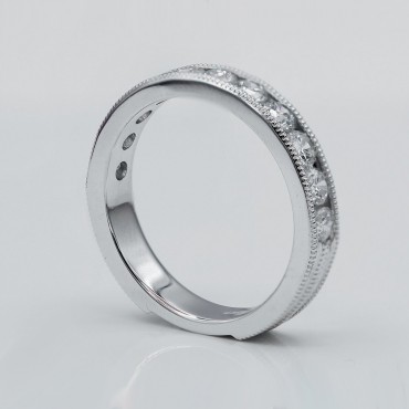 1.00Ct.TW Diamond Channel 14K White Gold Wedding Ring
