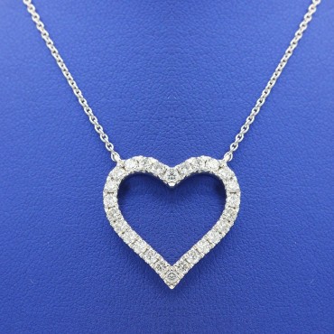 1.00CT.TW Diamond Heart Necklace