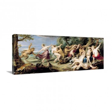 Diana And Her Nymphs Surprised By Fauns 1638 40 Wall Art - Canvas - Gallery Wrap