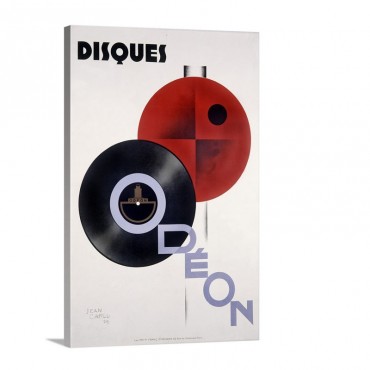 Disques Odeon Vintage Poster By Jean Carlu Wall Art - Canvas - Gallery Wrap