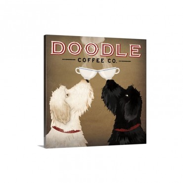 Doodle Coffee Double I V Wall Art - Canvas - Galerry Wrap