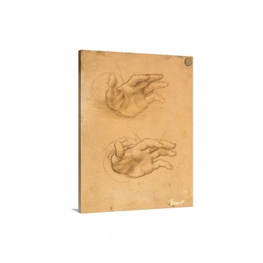 Drawing Of Hands By Cesare Da Sesto 16Th C Accademia Venice Italy Wall Art - Canvas - Gallery Wrap