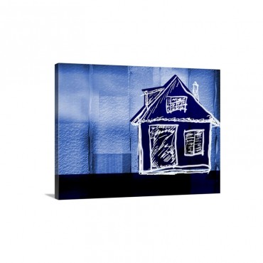 Drawing Of House Wall Art - Canvas - Gallery Wrap