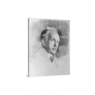 Drawn Portrait Of Composer Richard Strauss Wall Art - Canvas - Gallery Wrap