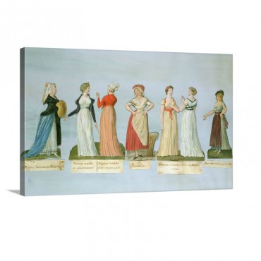 Dresses And Costumes In Vogue During The French Revolution Wall Art - Canvas - Gallery Wrap