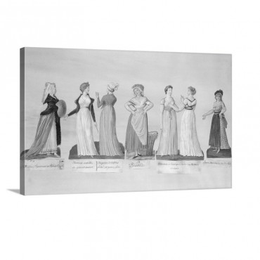 Dresses And Costumes In Vogue During The French Revolution Wall Art - Canvas - Gallery Wrap