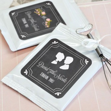 Chalkboard Wedding Personalized Lemonade + Optional Heart Whisk - 24 Pieces