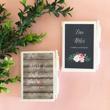 Personalized Floral Garden Notebook Favors - 24 Pieces