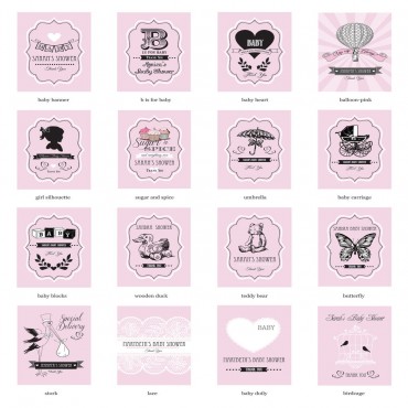 Vintage Baby Personalized Playing Cards - 24 Pieces