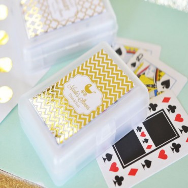 Personalized Metallic Foil Playing Cards - Baby - 24 Pieces