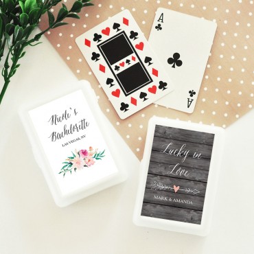 Personalized Floral Garden Playing Cards - 24 Pieces
