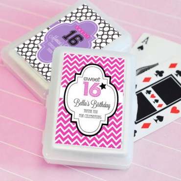 Personalized Sweet 16 or 15 Playing Cards - 24 Pieces