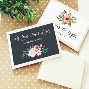 Personalized Floral Garden Tissue Packs - 24 Pieces