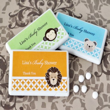 Personalized Baby Animal Mini Mint Favors - 24 Pieces