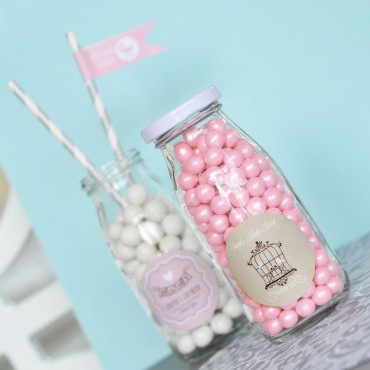 Vintage Baby Personalized Milk Bottles - 24 Pieces