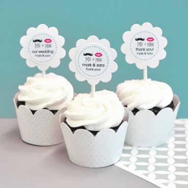 Personalized Theme Cupcake Wrappers & Cupcake Toppers - Set of 24