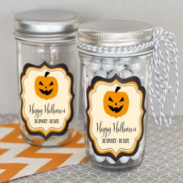 Personalized Classic Halloween Mini Mason Jars - 24  Pieces