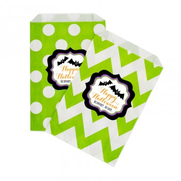 Personalized Spooky Halloween Goodie Bags - Set of 12 - 3 Sets