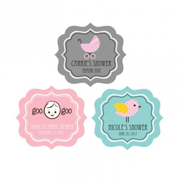 Personalized Baby Shower Frame Labels - 24 Pieces