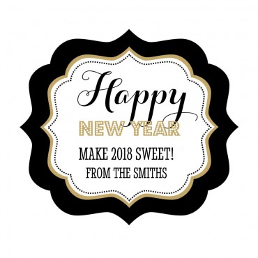 Personalized New Years Eve Party Frame Labels - 24 Pieces