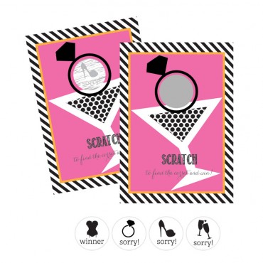 Bachelorette Party Scratch Off Game Cards - Set of 12