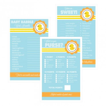 Baby Shower Games - Set of 10  - Rubber Ducky