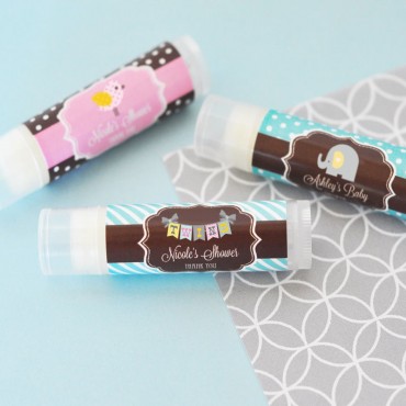 Personalized Baby Shower Lip Balm Tubes - 24 Pieces