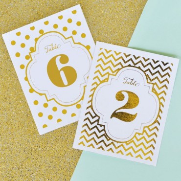 Foil Table Numbers