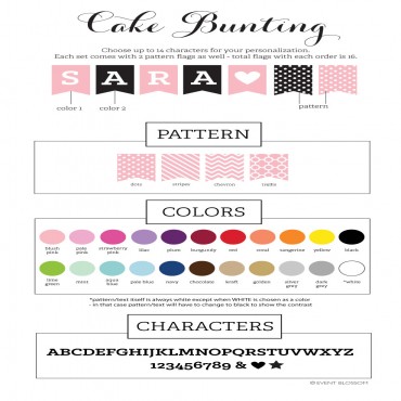 Personalized Cake Bunting Banners