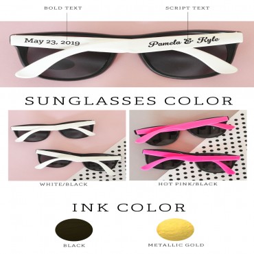 Personalized Wedding Sunglasses - 24 Pieces