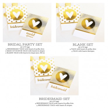 Metallic Gold Foil Gift Tags - Set of 8