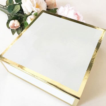 Blank White and Gold Gift Boxes